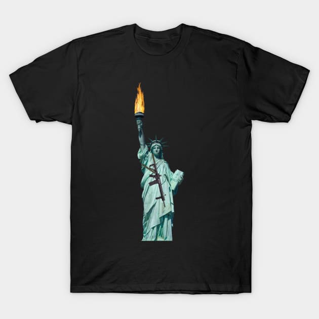 STATUE OF LIBERTY GUN RIGHTS T-Shirt by Cult Classics